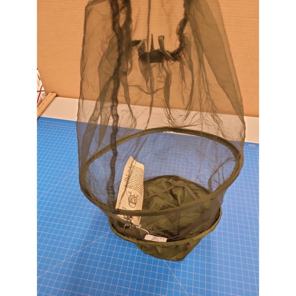 Mosquito Head Net Mesh Face Protector Insect Bug Bee Fly Outdoor Hat Cap Olive - Picture 4 of 6